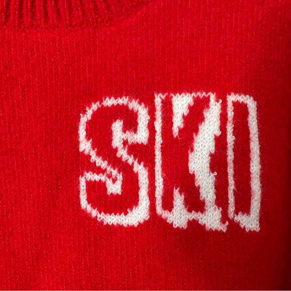 NWT CeCe Women’s XL Knit Sweater Top Pullover Soft Red Ski Winter - Picture 4 of 6